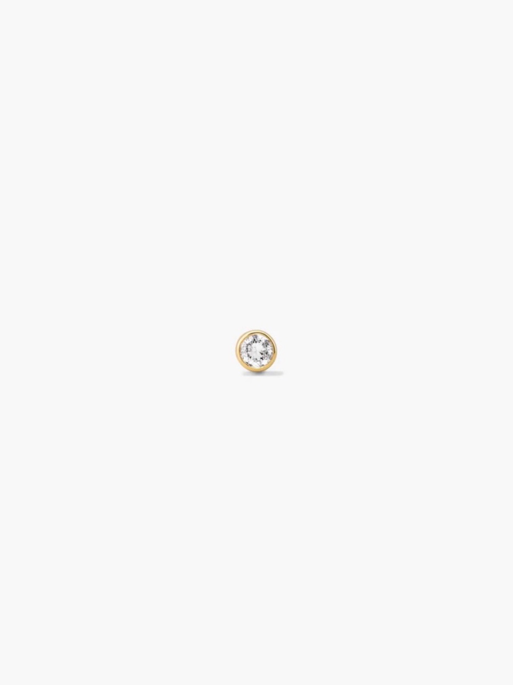 MEJURI: SINGLE MICRO DIAMOND FLAT BACK STUD